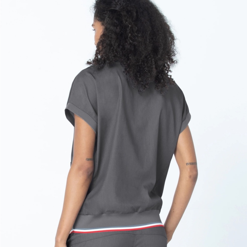 MEDICLO scrub set STEEL GRAY Lanai top/Catalina joggers size LARGE